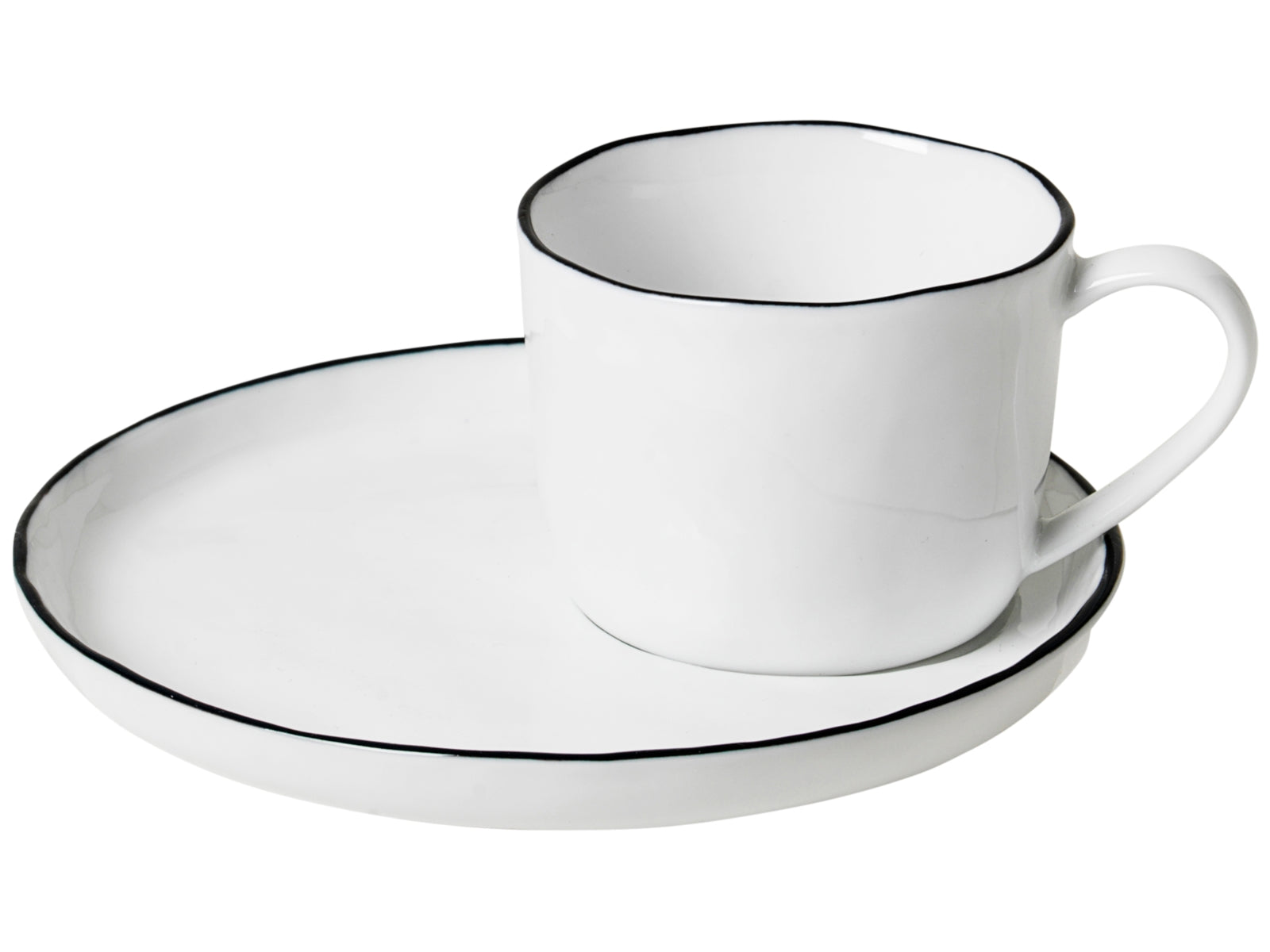 Broste Copenhagen SALT Tasse mit Untertasse S 0,1 l