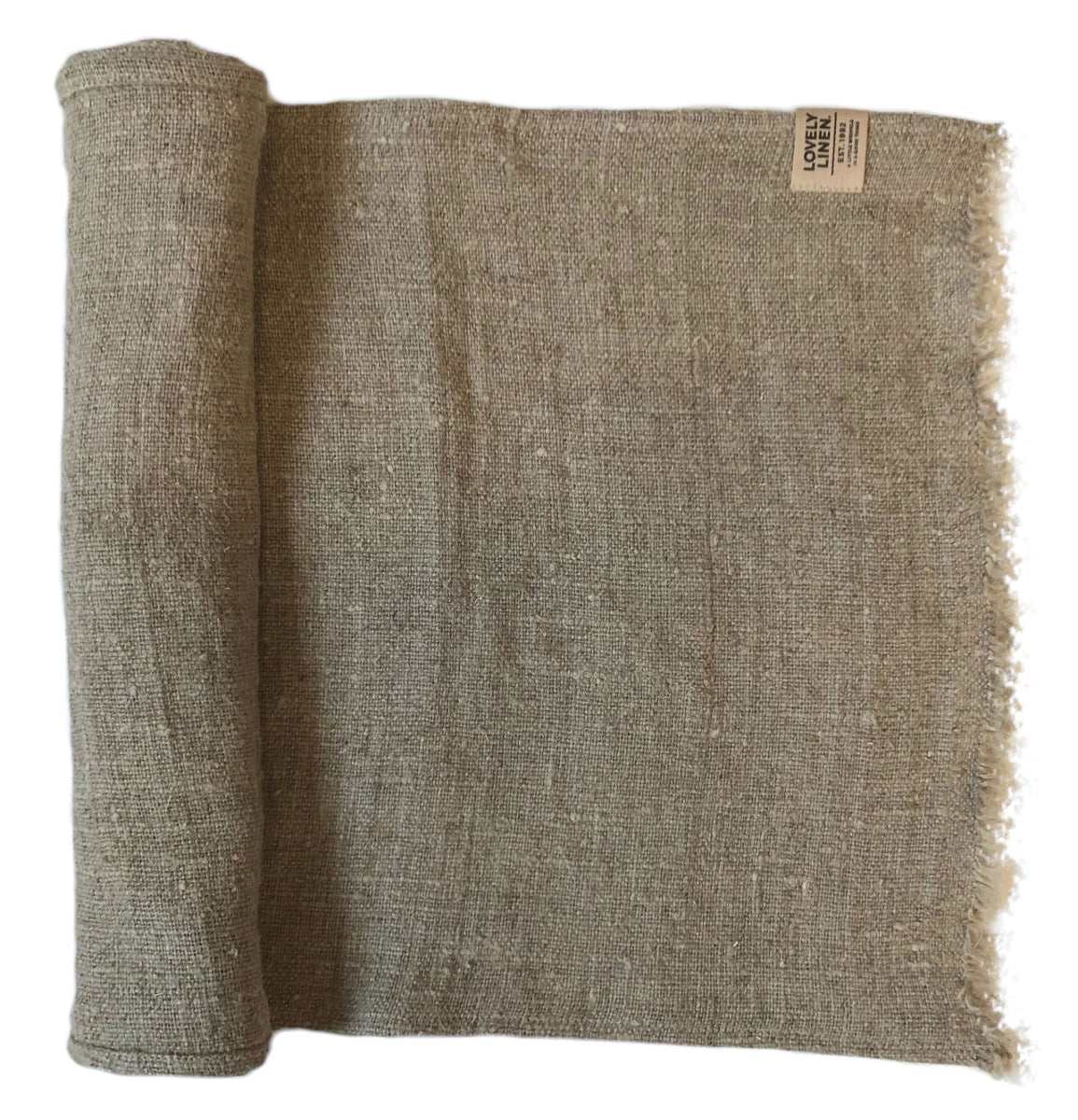 Lovely Linen Rustic Raw Tischläufer Leinen nat. beige 40 x 90cm – Tischideen & Ambiente
