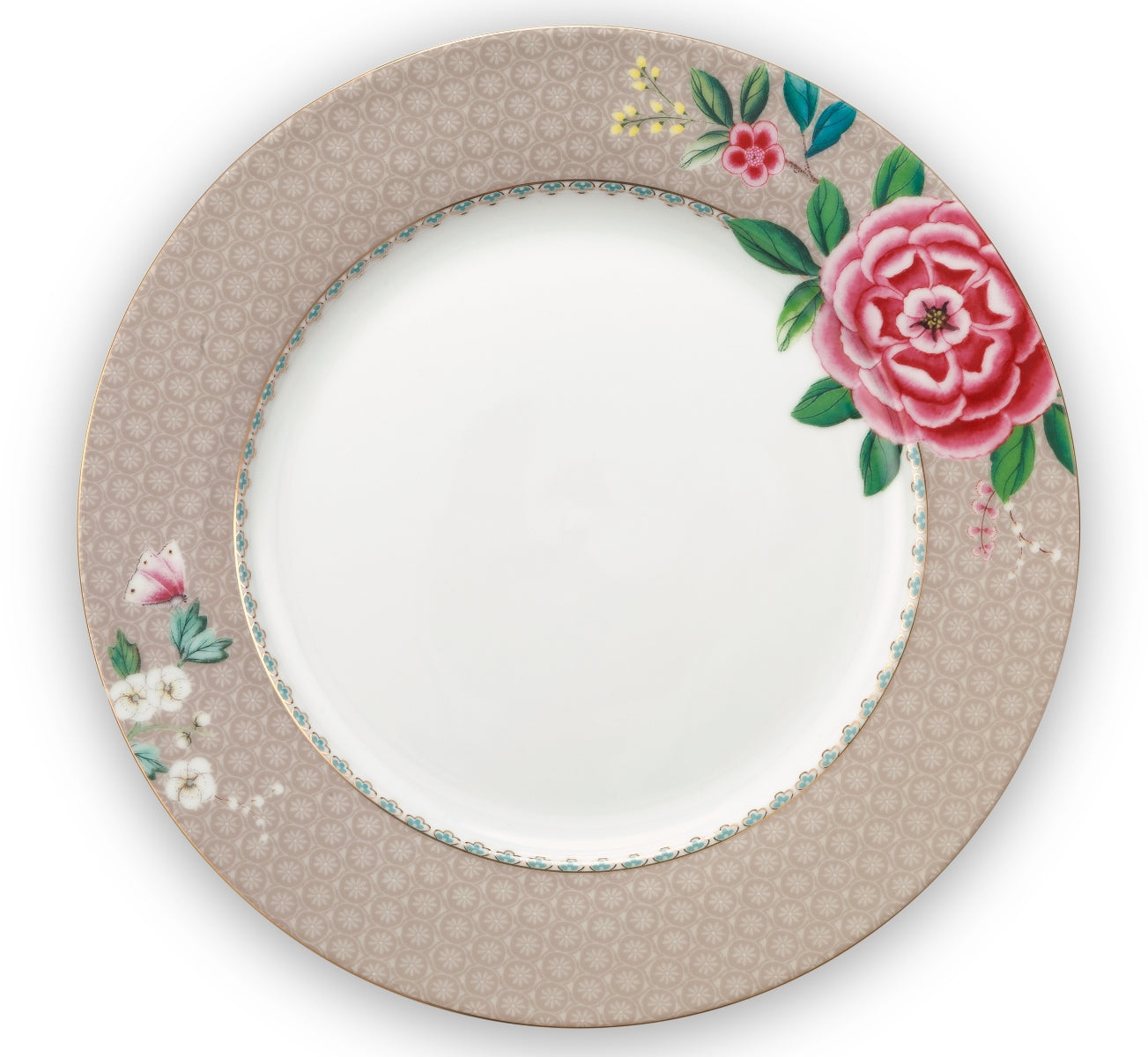 PIP STUDIO Blushing Birds Speiseteller khaki 26,5 cm