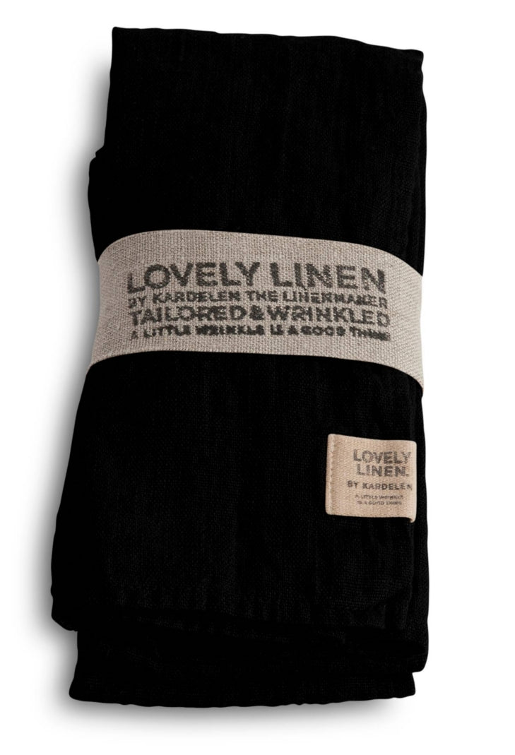 Lovely Linen Lovely Serviette Leinen black (1 Stück)