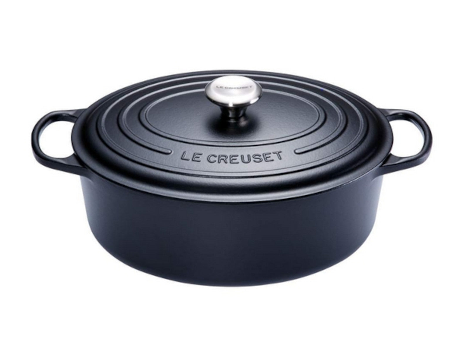 Le Creuset Bräter Signature oval schwarz 33 cm Freisteller 