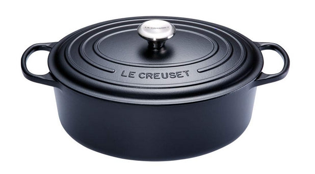 Le Creuset Bräter Signature oval schwarz 33 cm