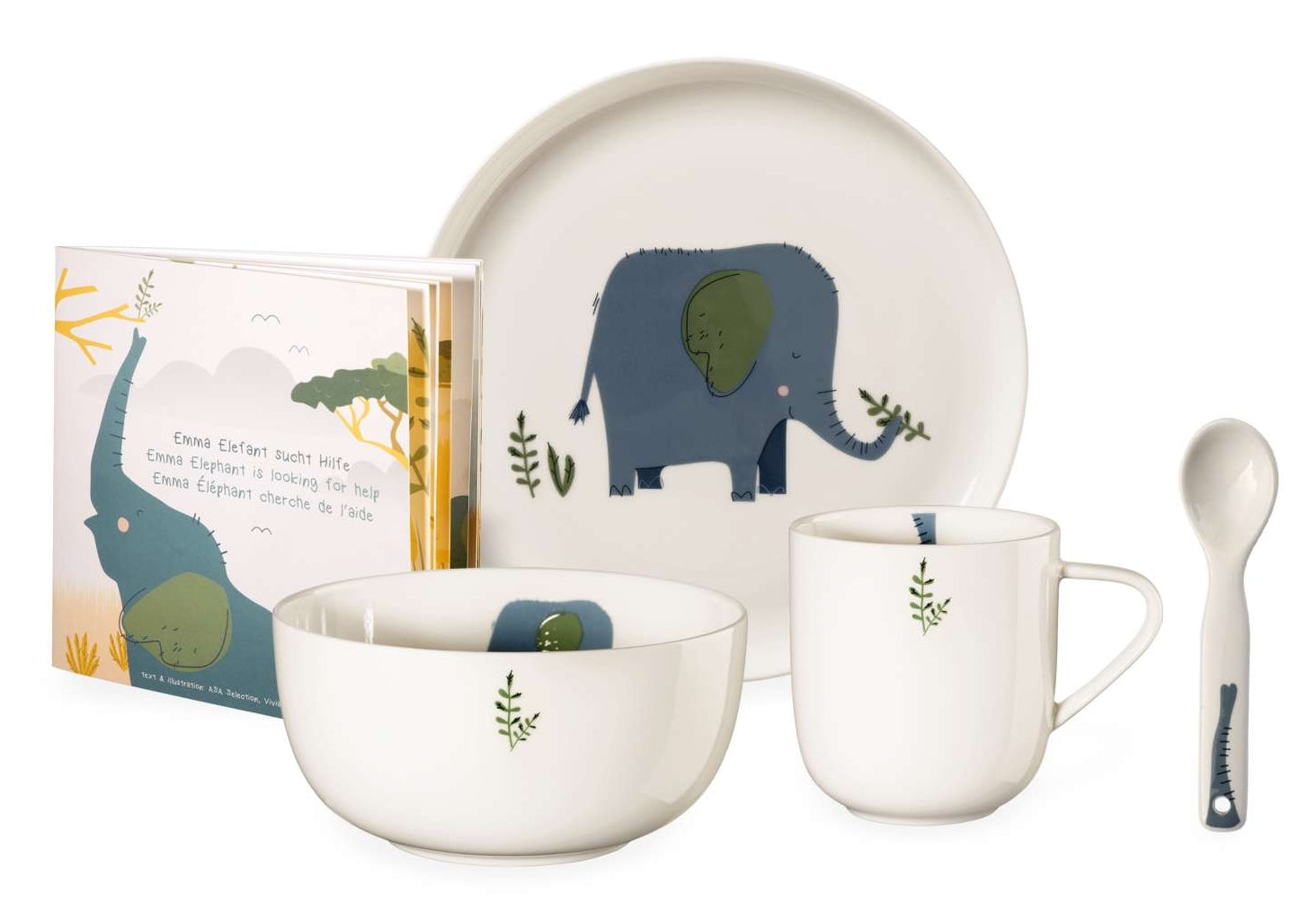 ASA Kindergeschirrset Emma Elefant 5tlg