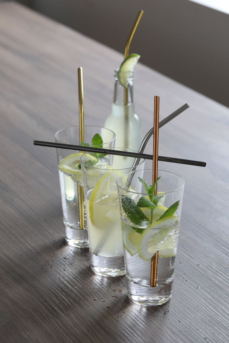 Sambonet Mix Play Edelstahl/PVD Kupfer Trinkhalme Set 6