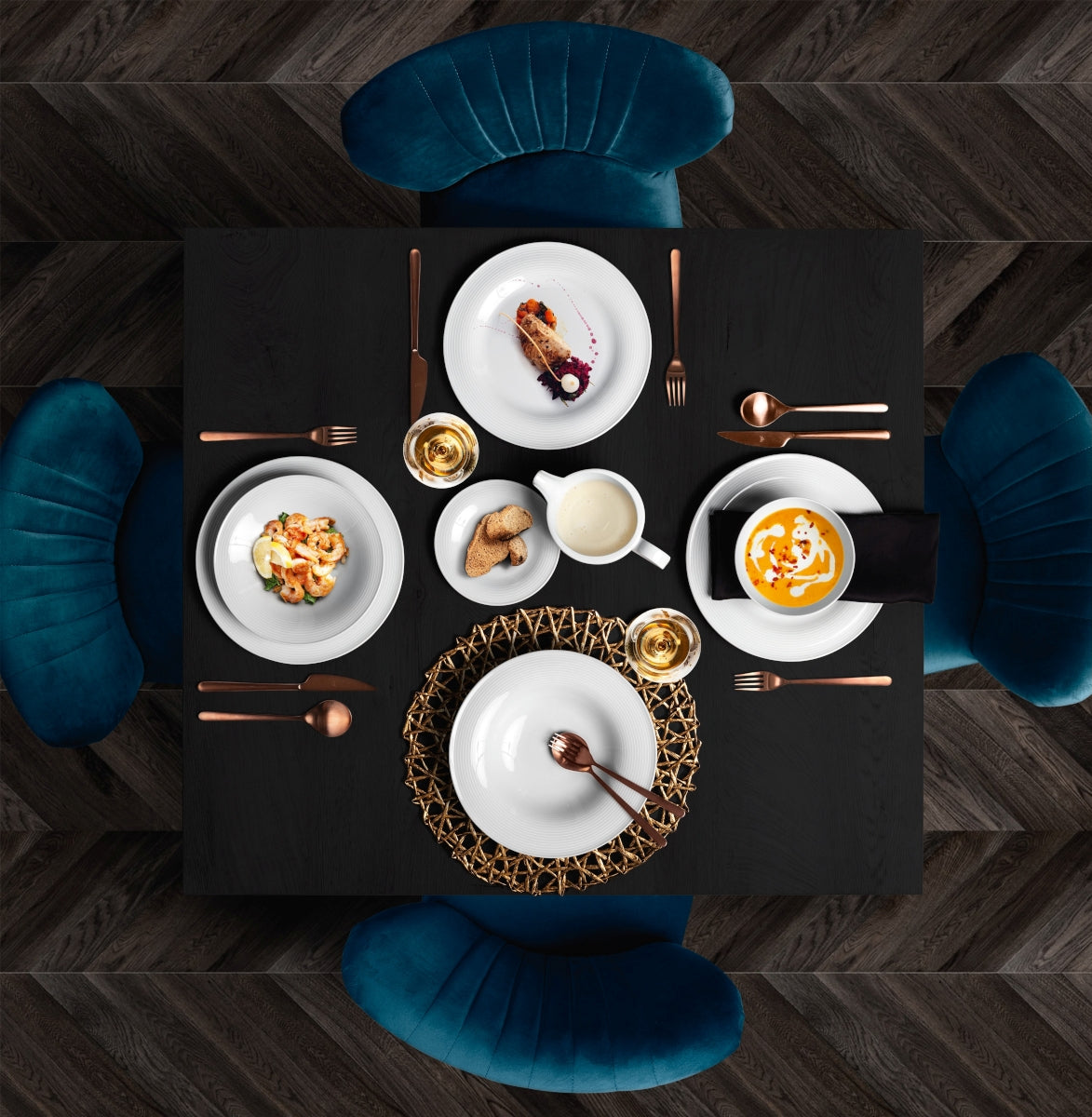 Seltmann Weiden Beat Weiss uni Servierplatte schmal 25 x 18 cm