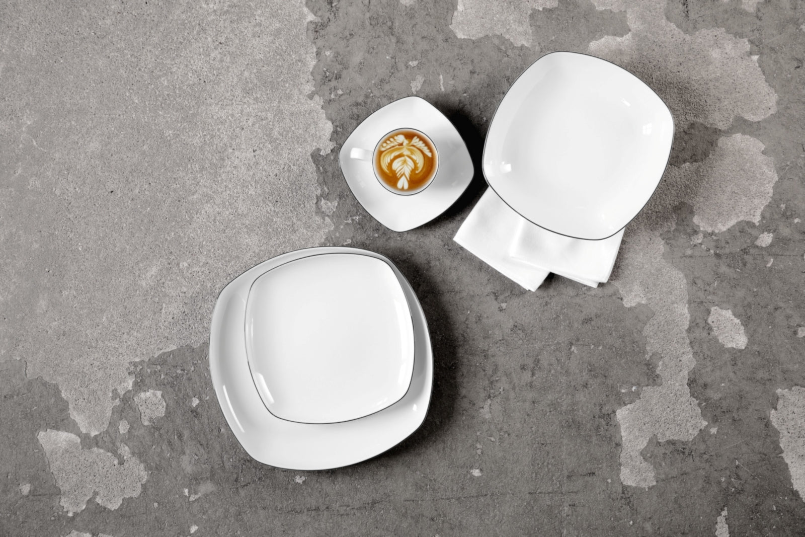 Seltmann Weiden Lido Black Line Speiseteller eckig 26 cm