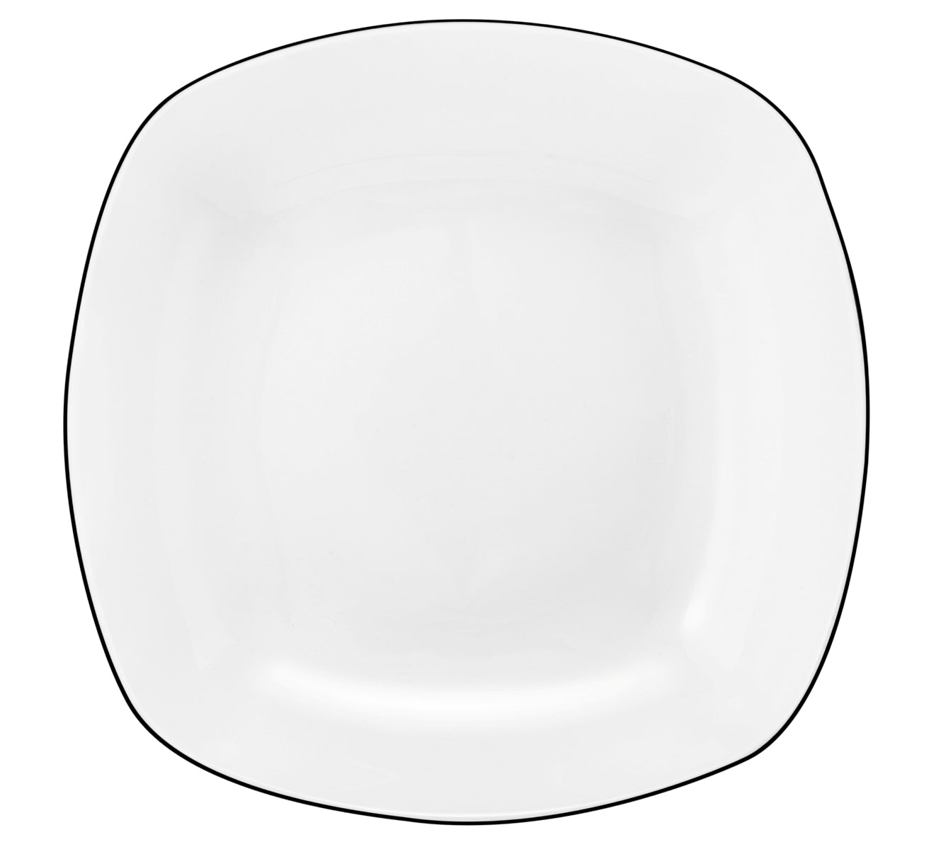 Seltmann Weiden Lido Black Line Suppenteller eckig 21 cm