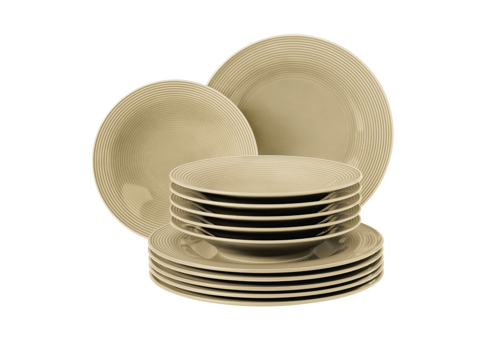 Seltmann Weiden Beat sandbeige uni Tafelservice 12tlg.