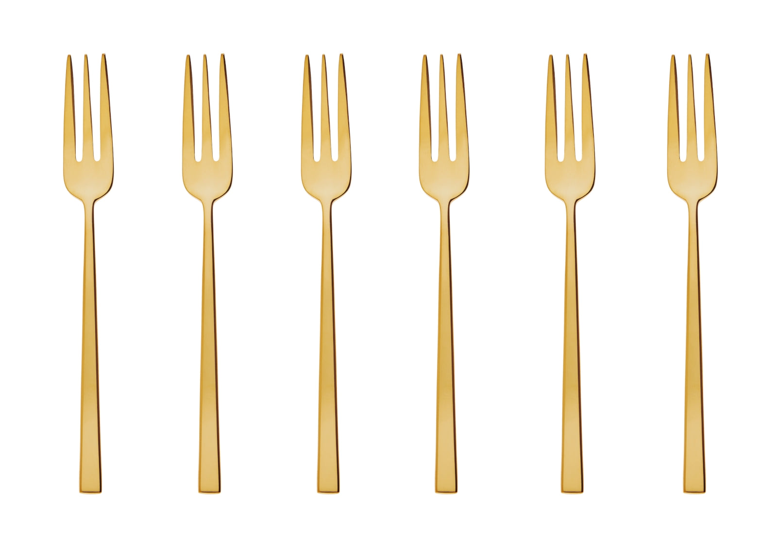 Sambonet Rock Kuchengabel Set6 Edelstahl/PVD Gold - Produktbild 1