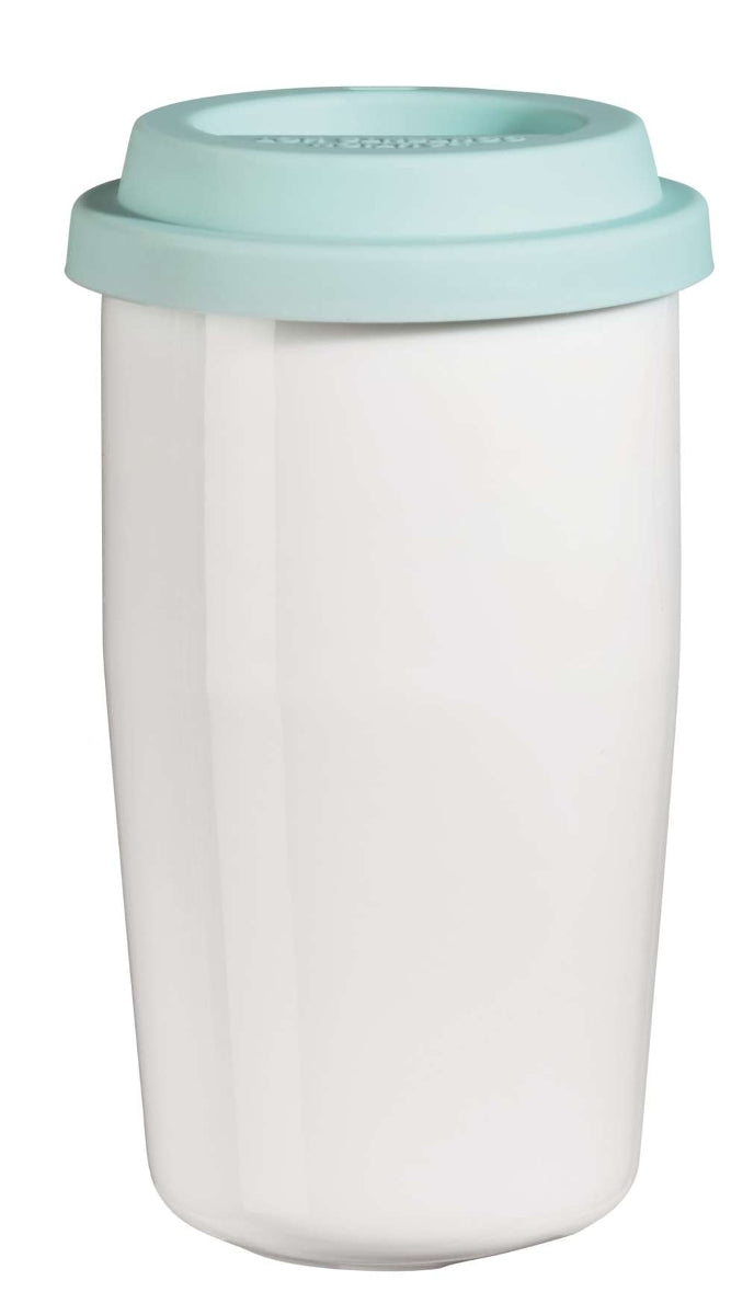 ASA cup & go Thermobecher weiss Deckel türkis 0,35 l