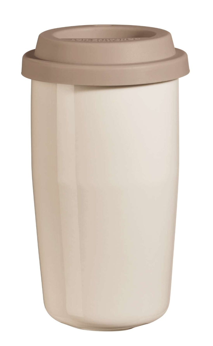 ASA cup & go Thermobecher creme Deckel braun 0,35 l