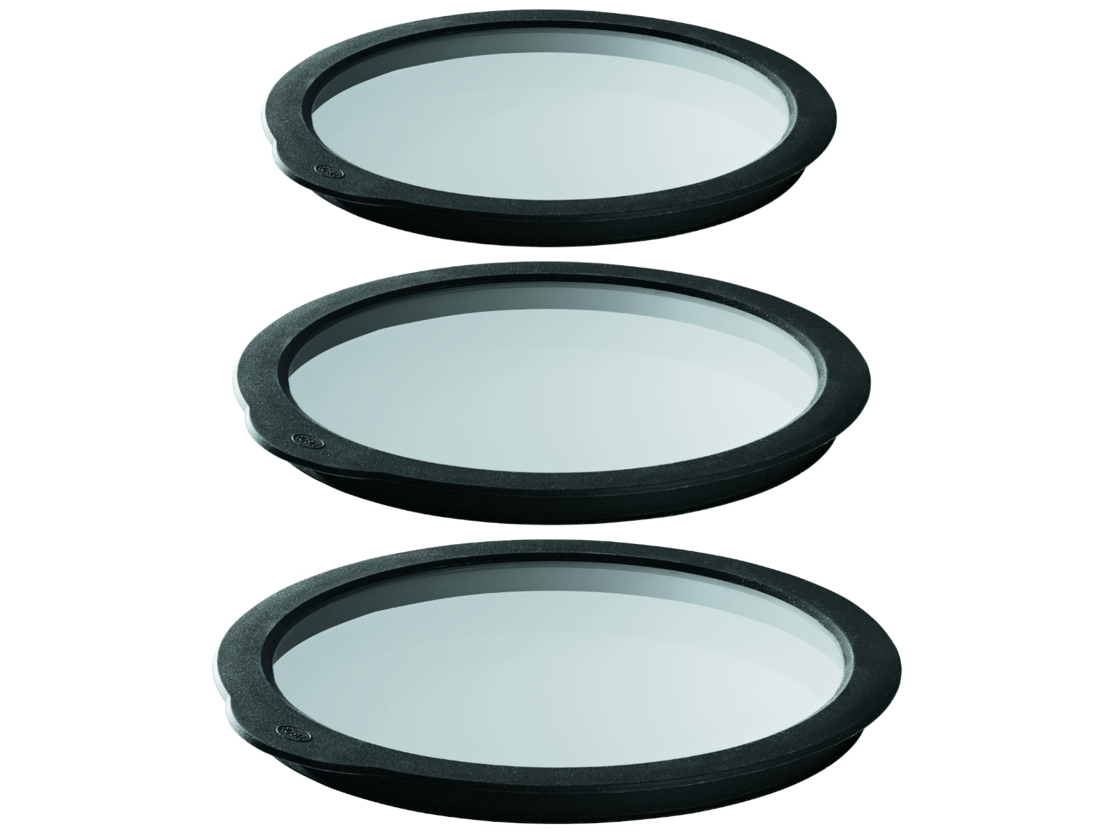 Rösle Frischhaltedeckel aus Glas 3er Set (Ø 16/20/24 cm)