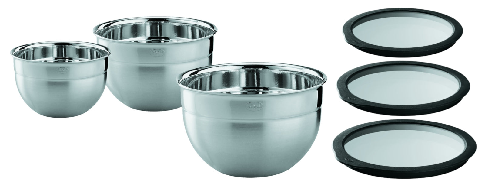 Rösle Schüssel-Set mit Frischhaltedeckel aus Glas