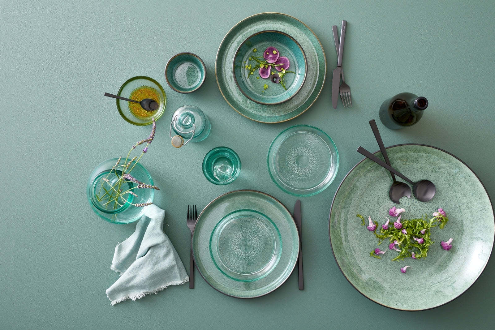 Bitz Speiseteller black / green 27 cm