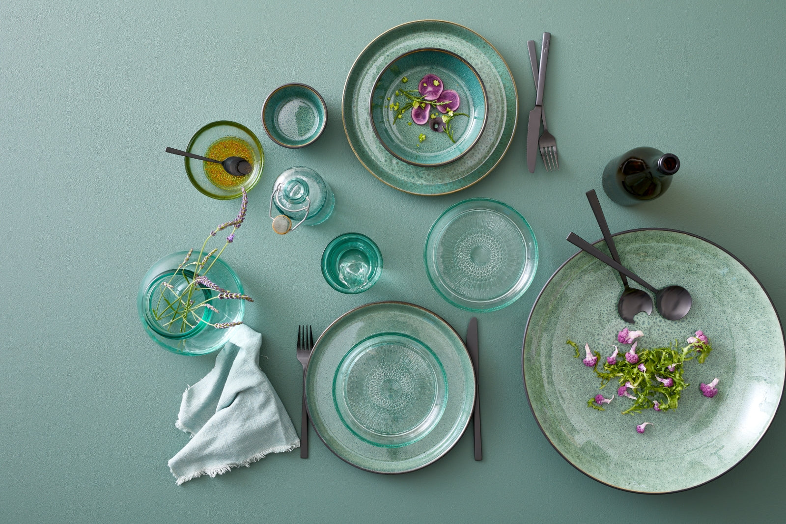 Bitz Platte black / green 36 x 25 cm