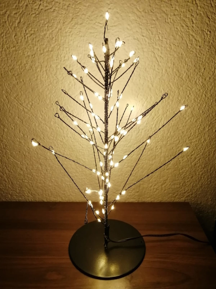 Agentur Wirtz LED Glittertree 30 cm schwarz 80 LED