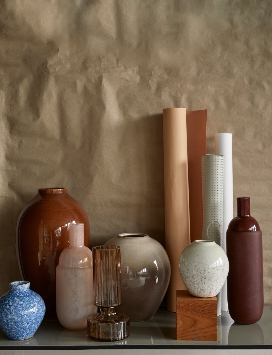 Broste Copenhagen Hyacint Vase Glas Smoked Pearl Clear 24,9 cm