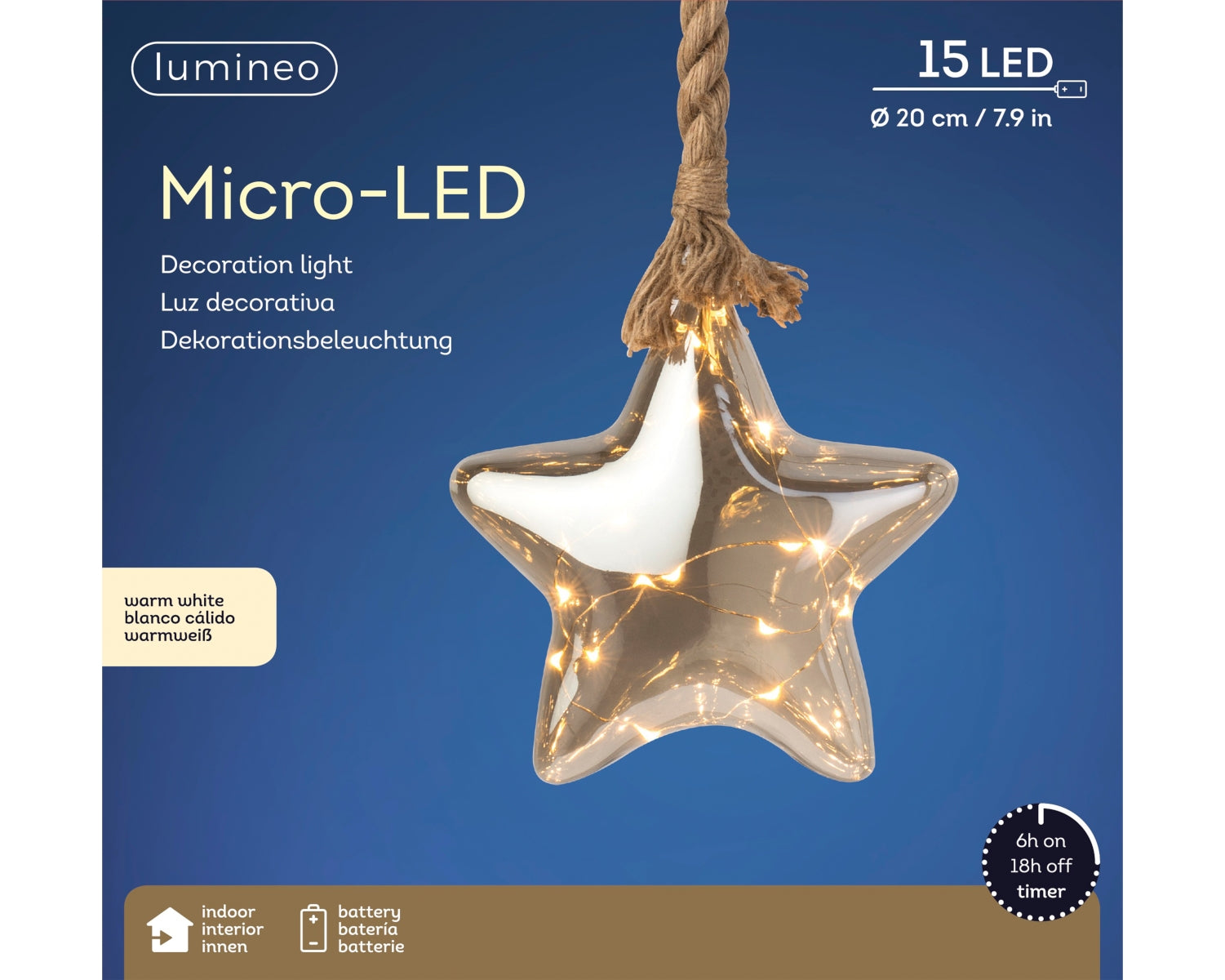 Lumineo Micro LED Stern 20 cm