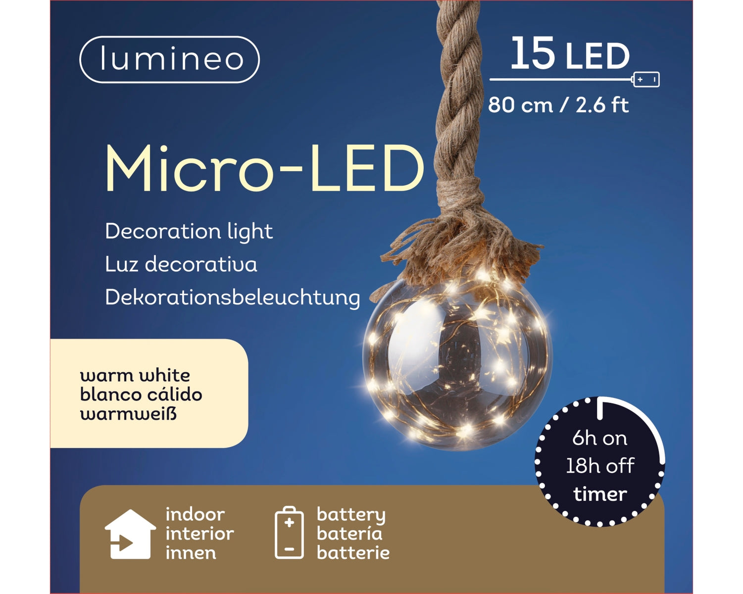 Lumineo Micro LED Kugel 10 cm