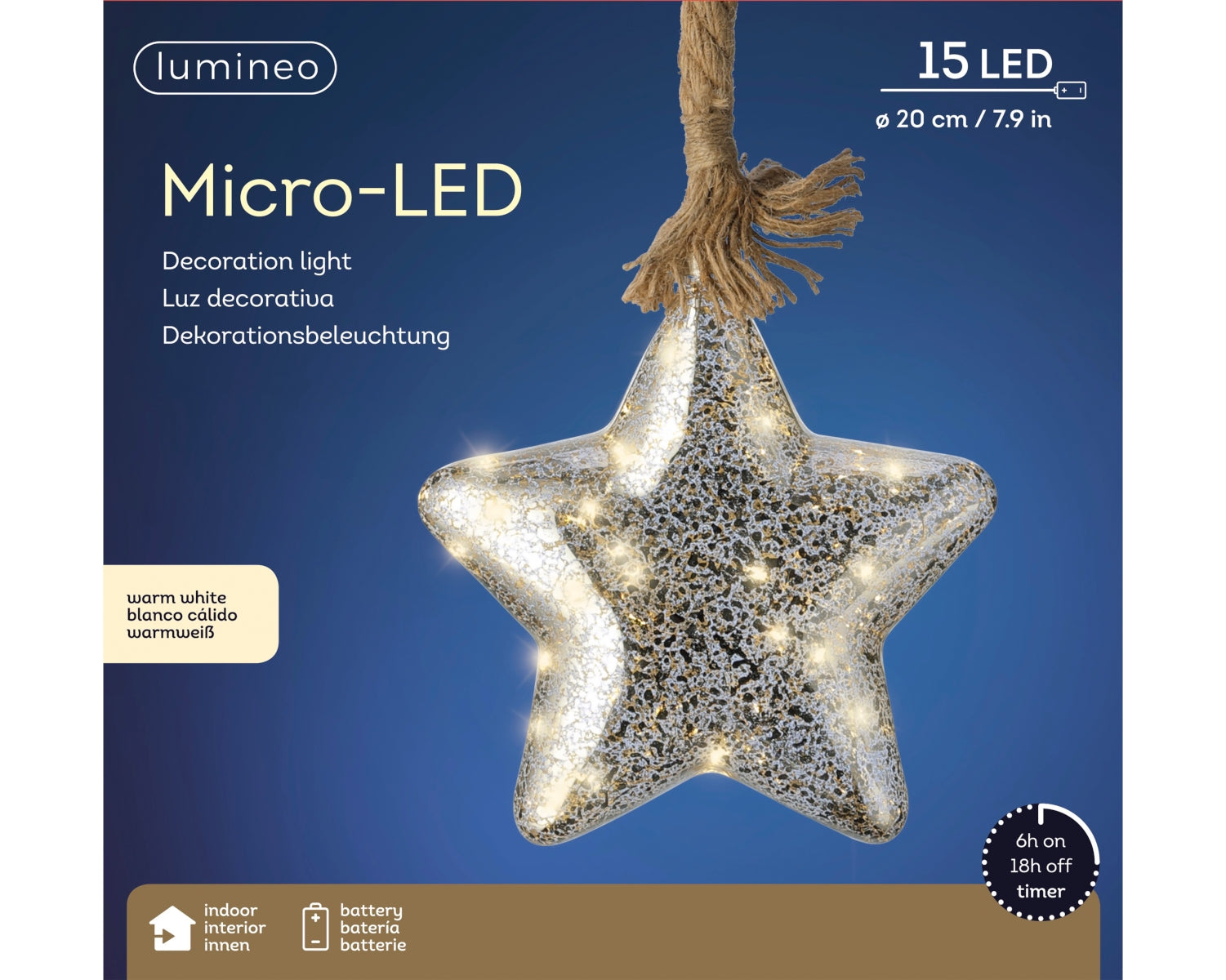 Lumineo Micro LED Stern 20 cm