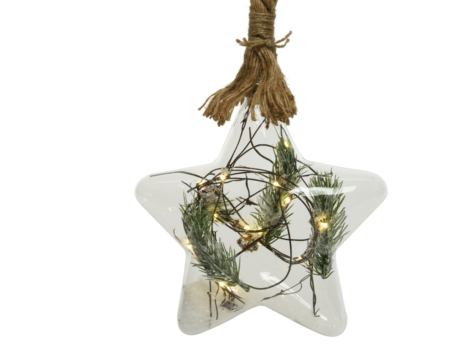 Lumineo Micro LED Stern mit Zweig 20 cm Freisteller 1