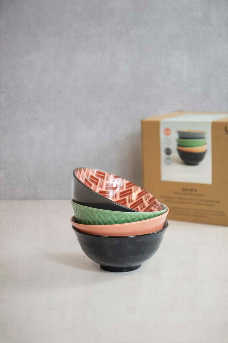 KitchenCraft Bowl Pattern 15 cm Set4 Lifestyle 1