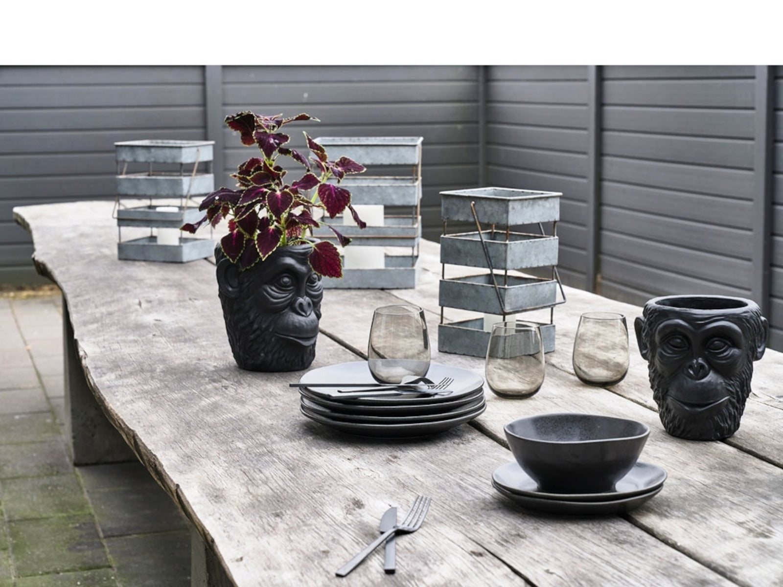 Villa Collection Trinkglas blau 0,52 l Set4 Lifestyle 