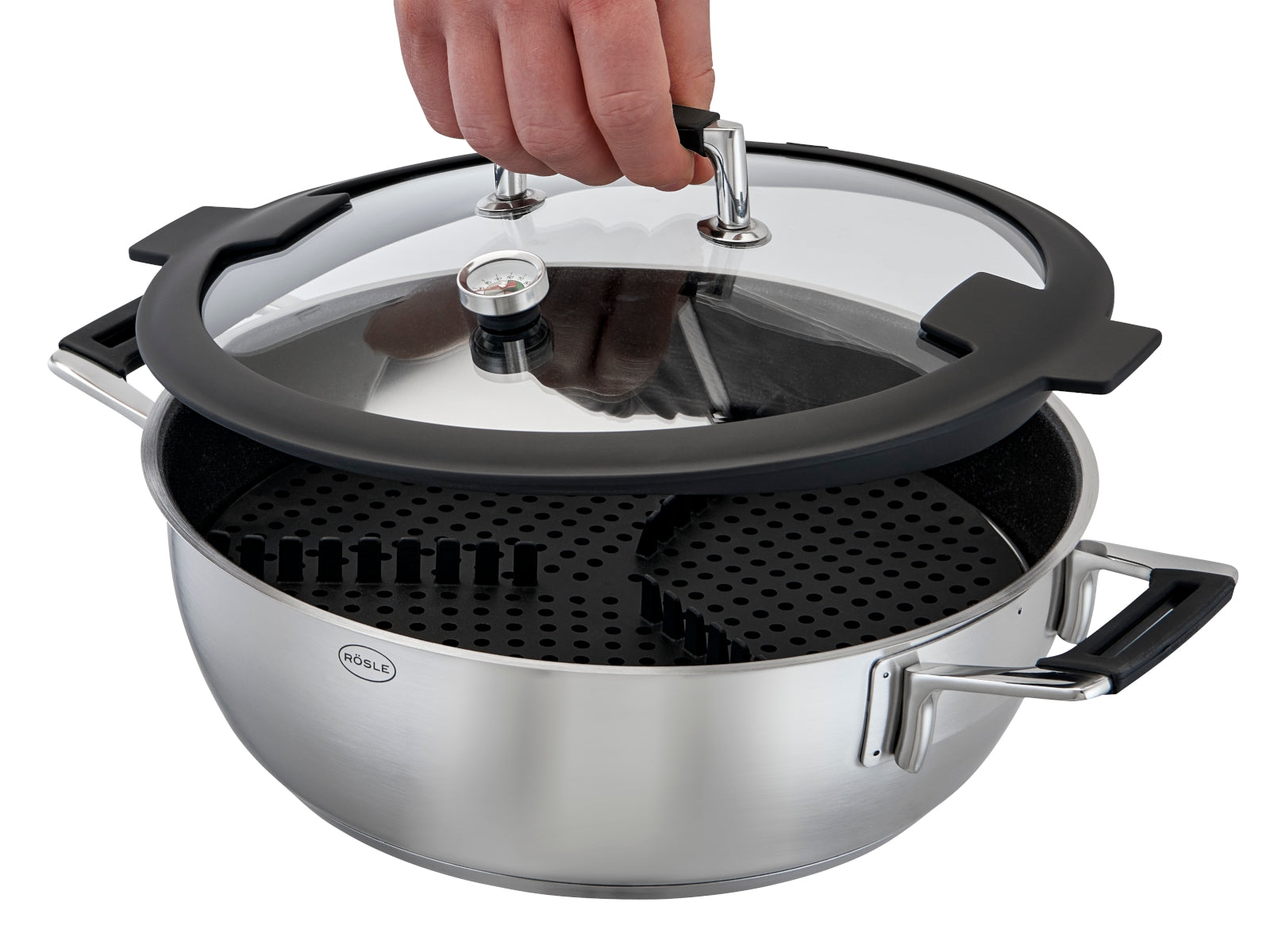 Rösle Silence® Pro Aroma Dampfgarer Edelstahl 28 cm - Produktbild 4