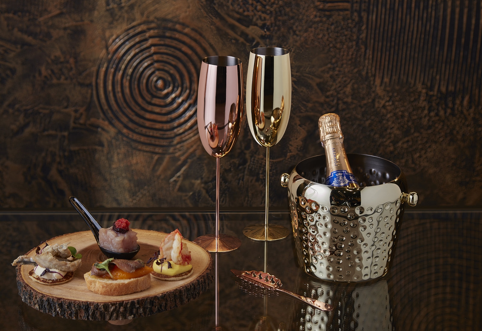 Sambonet Bar Utensils Rührer Totenkopf kupfer Set4