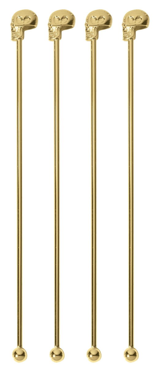 Paderno Bar Utensils Rührer Totenkopf gold Set4 Freisteller 1