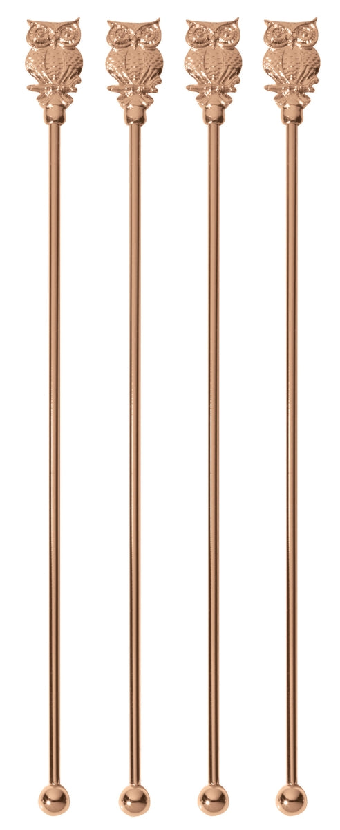 Paderno Bar Utensils Rührer Eule kupfer Set4 Freisteller 1
