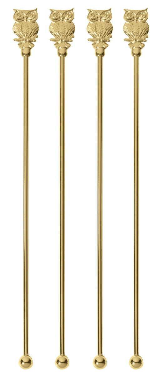 Paderno Bar Utensils Rührer Eule gold Set4 Freisteller 1