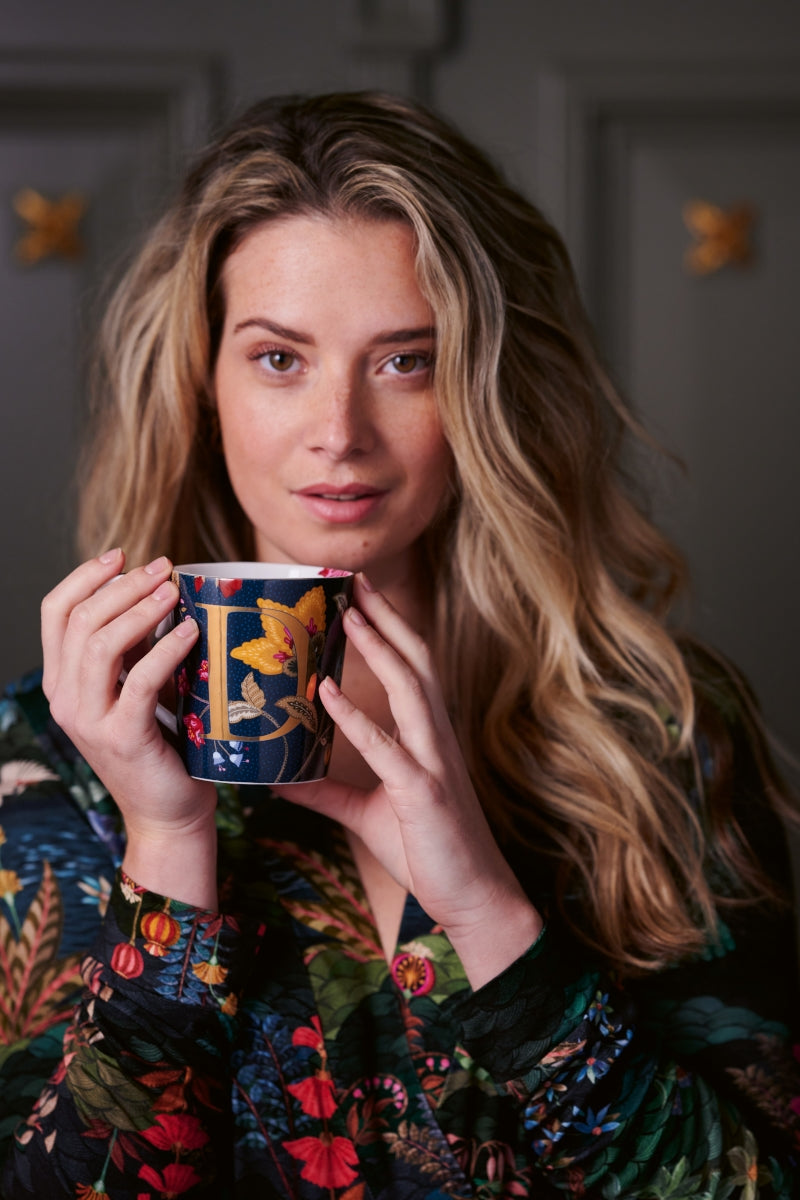 PIP STUDIO Blushing Birds Alphabet Becher yellow R 0,35 l