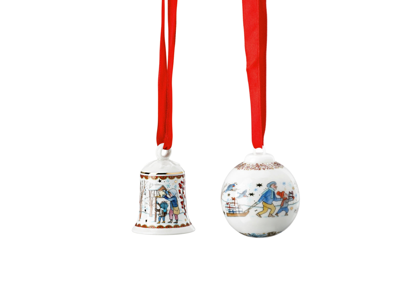 Hutschenreuther Sammelserie 21 Miniglocke/kugel Set Weihnachtsgabe