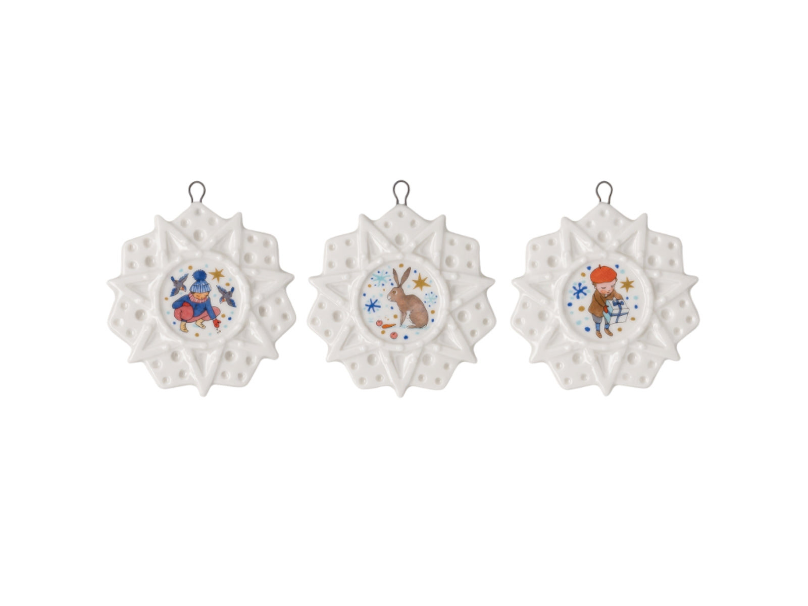 Hutschenreuther Sammelserie 21 Weihnachtsgaben Mini-Sterne 3tlg