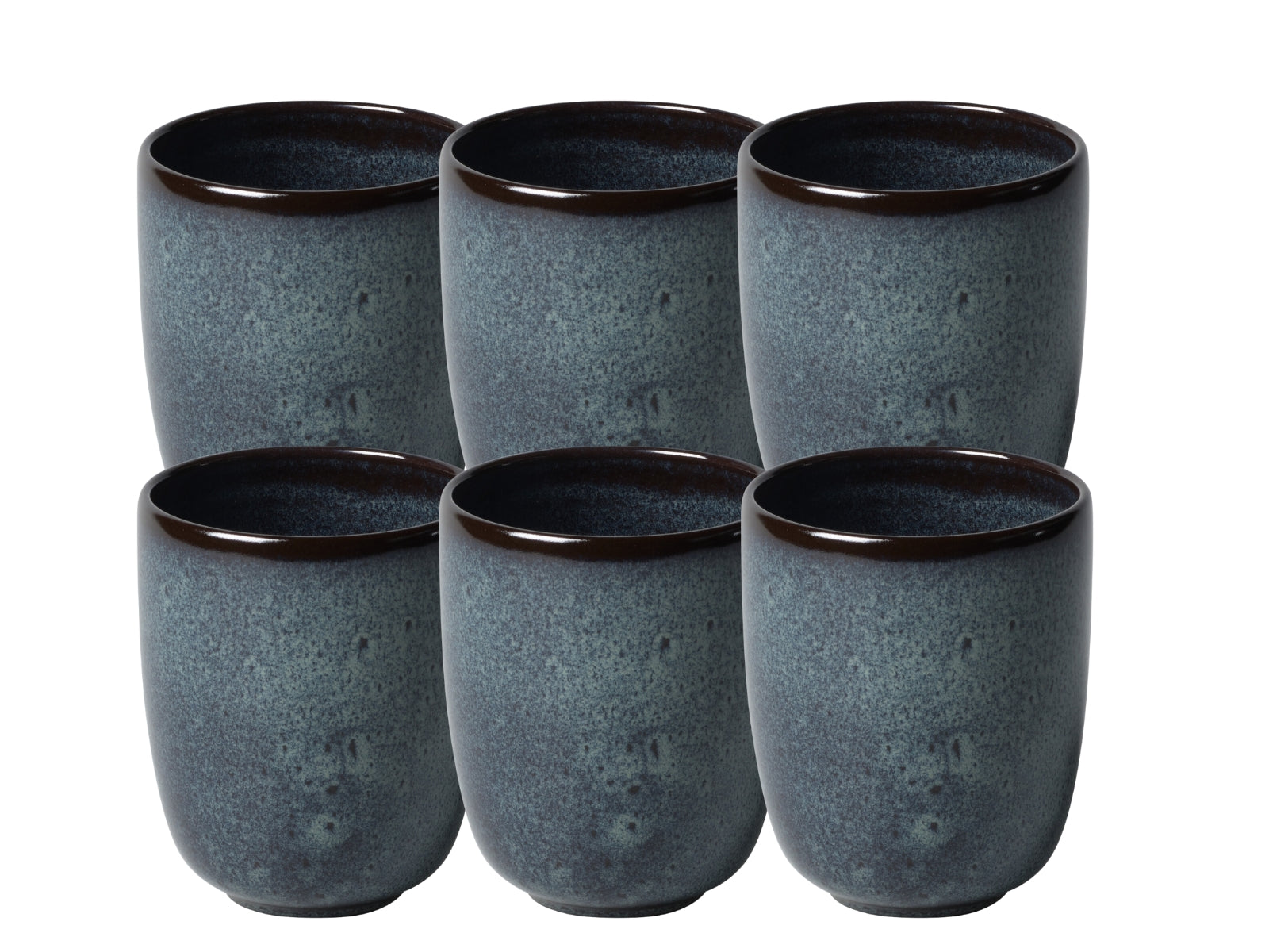 like Villeroy & Boch Lave gris Becher ohne Henkel Set 0,4 l Set6