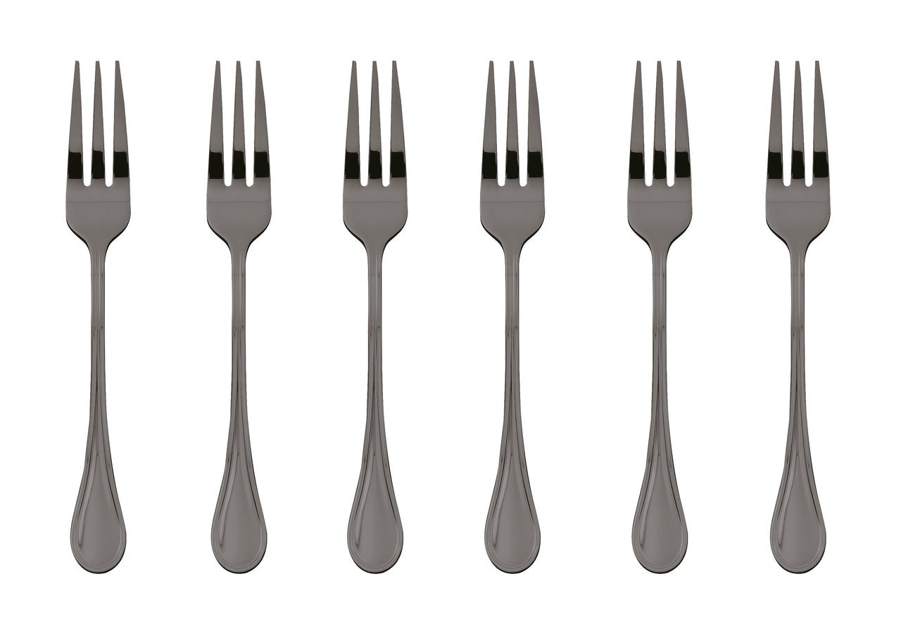 Sambonet Royal Edelstahl/PVD 2Black Kuchengabeln Set 6