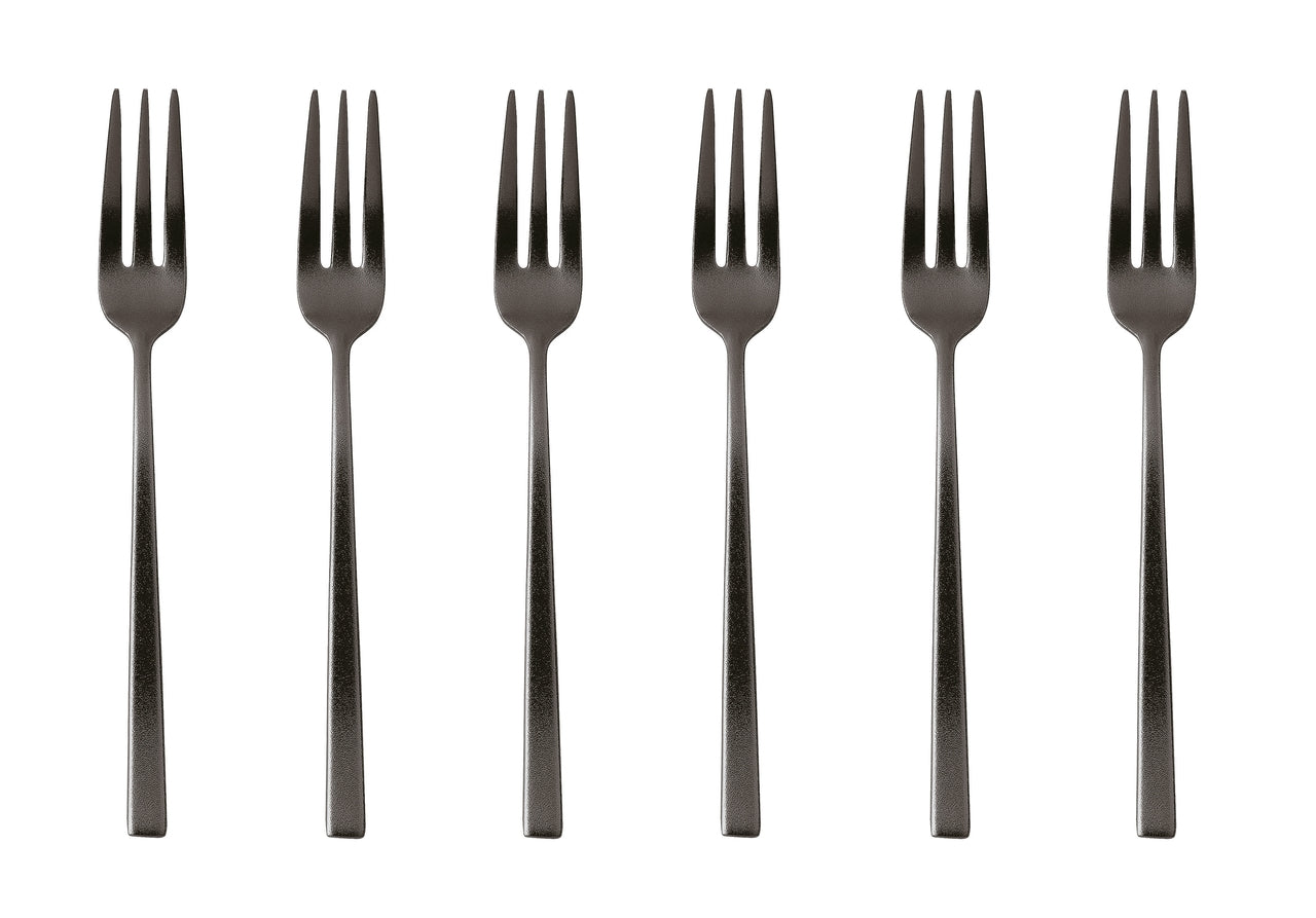 Sambonet Rock Diamond Kuchengabel Set6 Edelstahl/PVD 2Black - Produktbild 1
