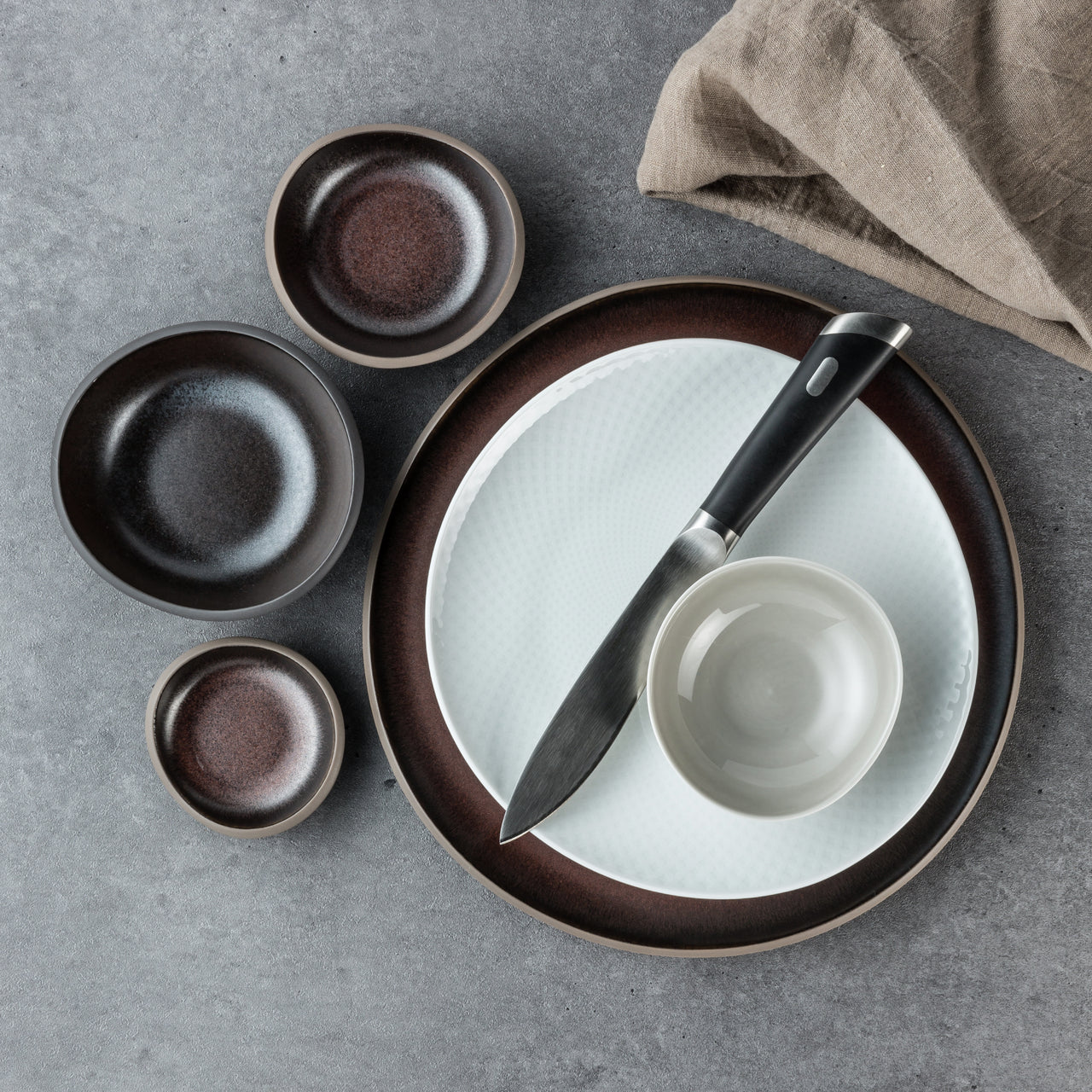 Rosenthal Junto Bronze Tafelset 4tlg