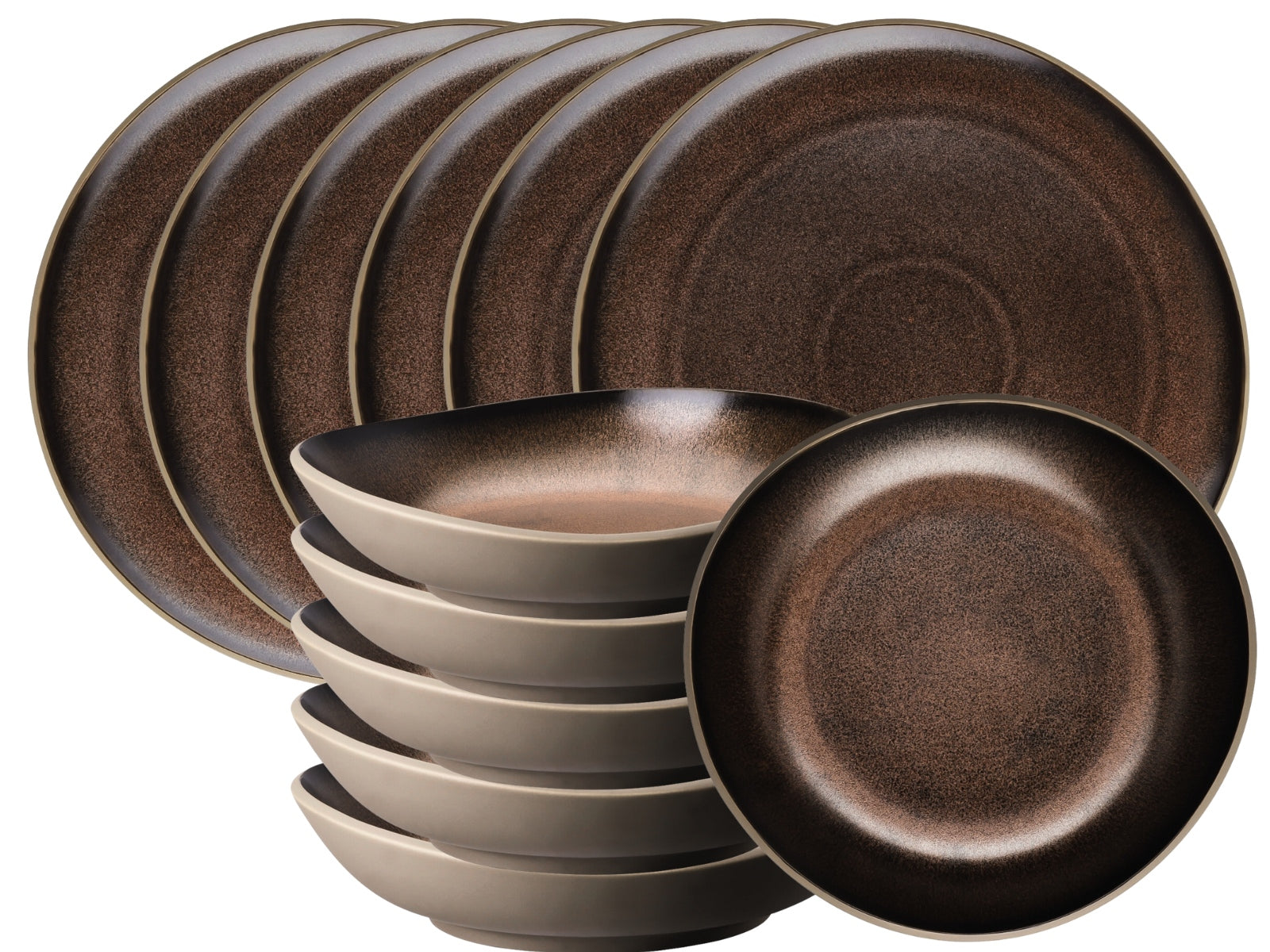 Rosenthal Junto Bronze Tafelset 12tlg