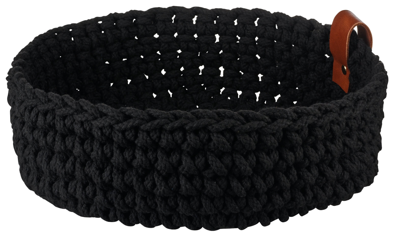 ASA Häkelkorb L schwarz 26 cm