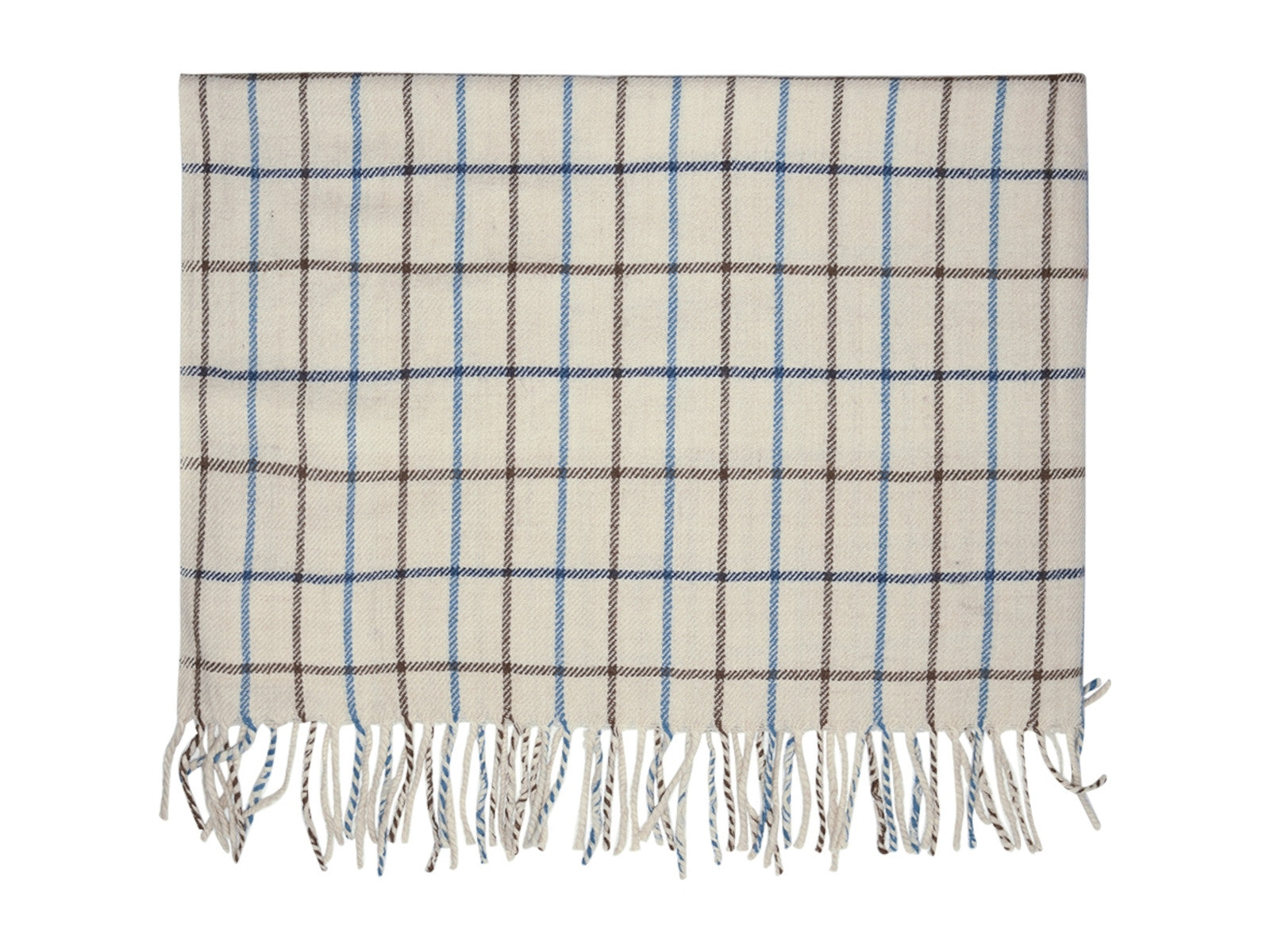 Greengate Lyla Wolldecke check white 130 x 180 cm Freisteller 