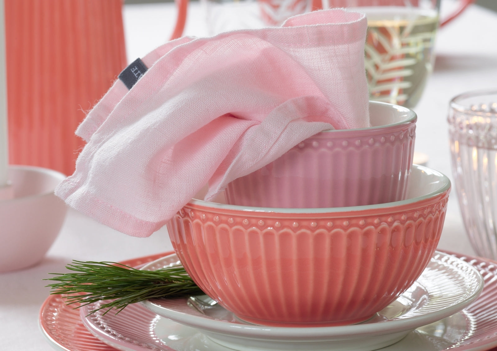 Greengate Alice Müslischale dusty rose 0,45 l Set6 Lifestyle