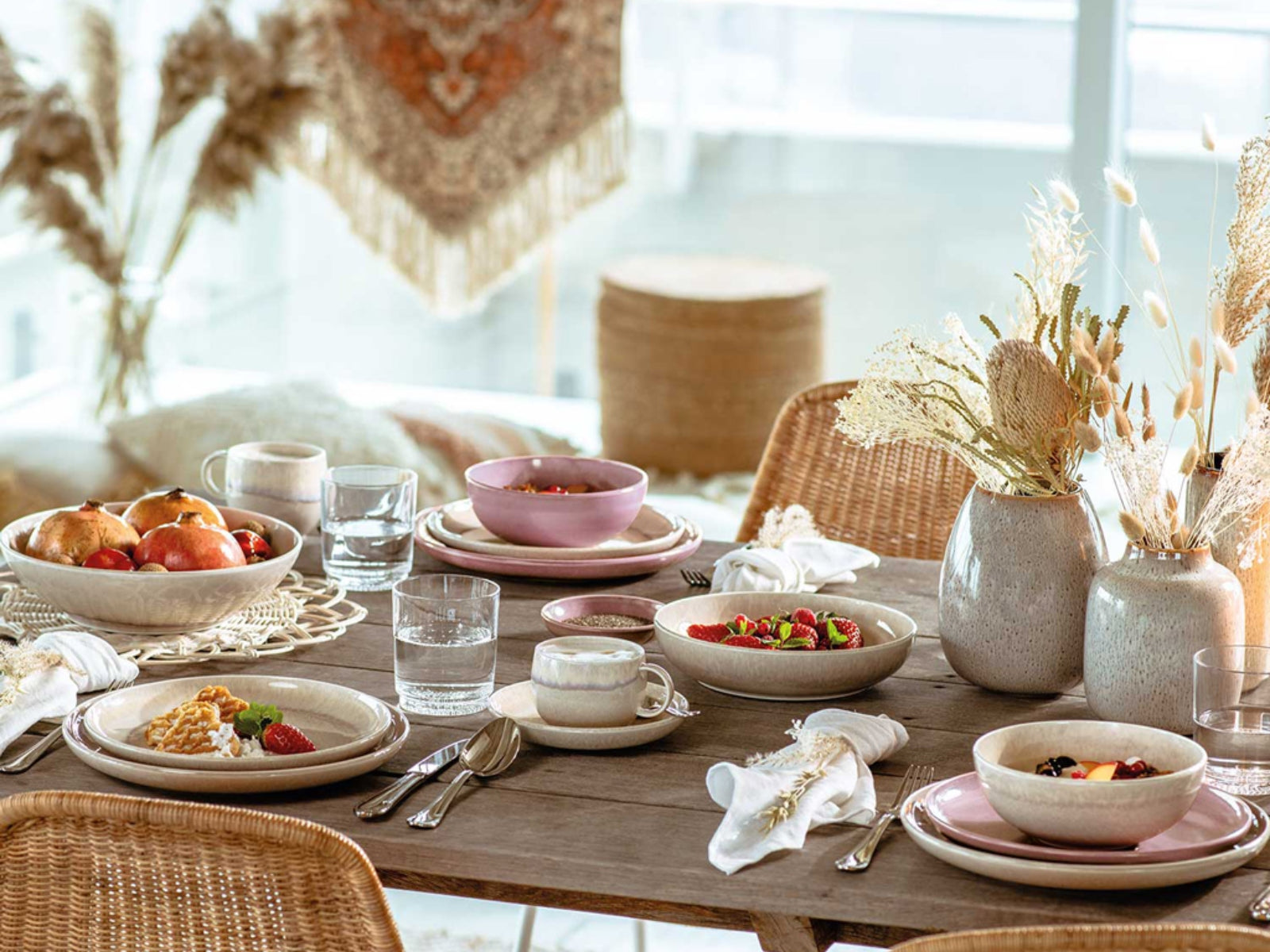 Villeroy & Boch Lave Home Vase Cylinder beige klein 20 cm Lifestyle 4