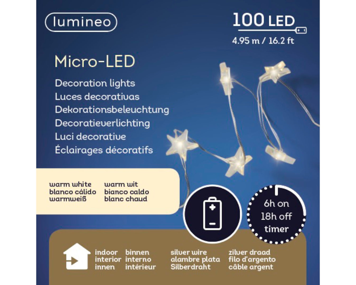 Lumineo Micro LED Strangbeleuchtung Stern 495 cm Lifestyle 1