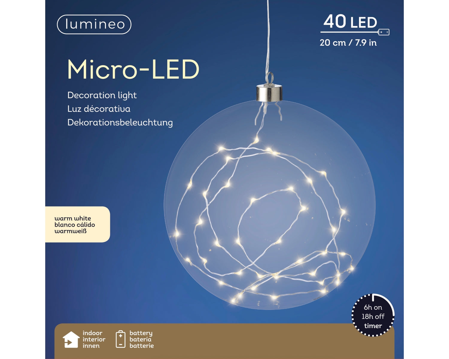 Lumineo Micro LED Kugel 20 cm