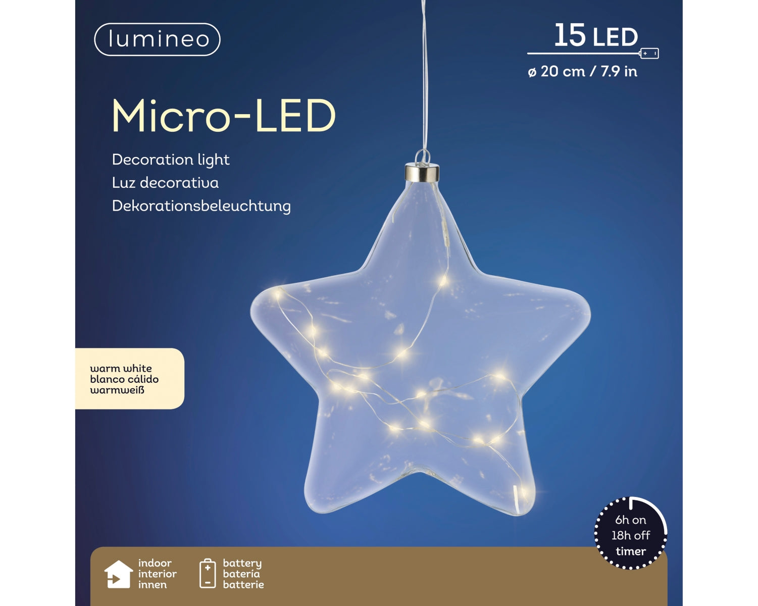 Lumineo Micro LED Stern 20 cm