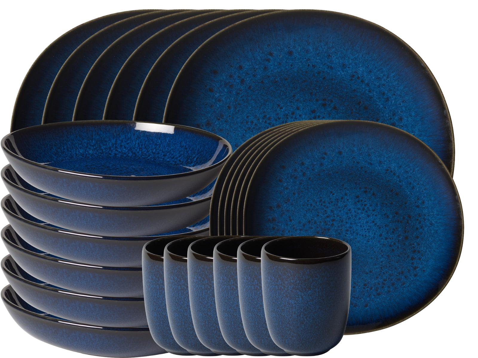 like. by Villeroy & Boch Lave bleu Tafelset 24tlg