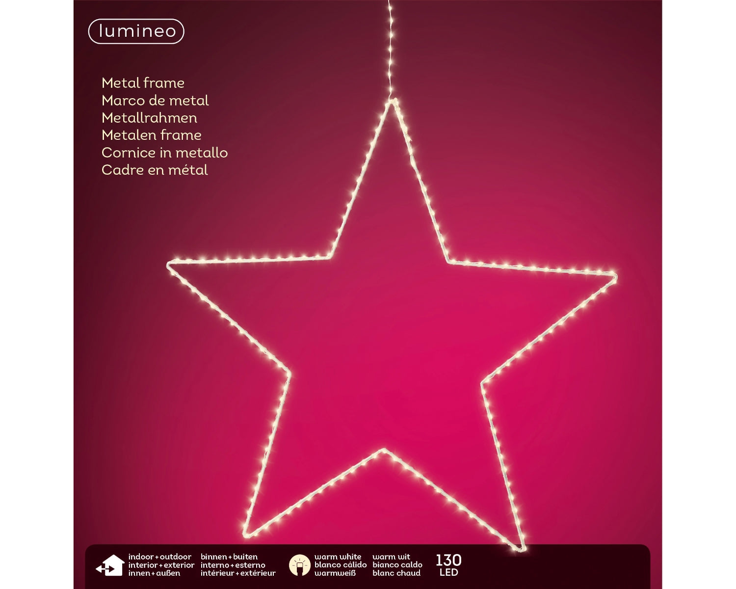 Lumineo Micro LED Rahmenbeleuchtung Stern 38 cm