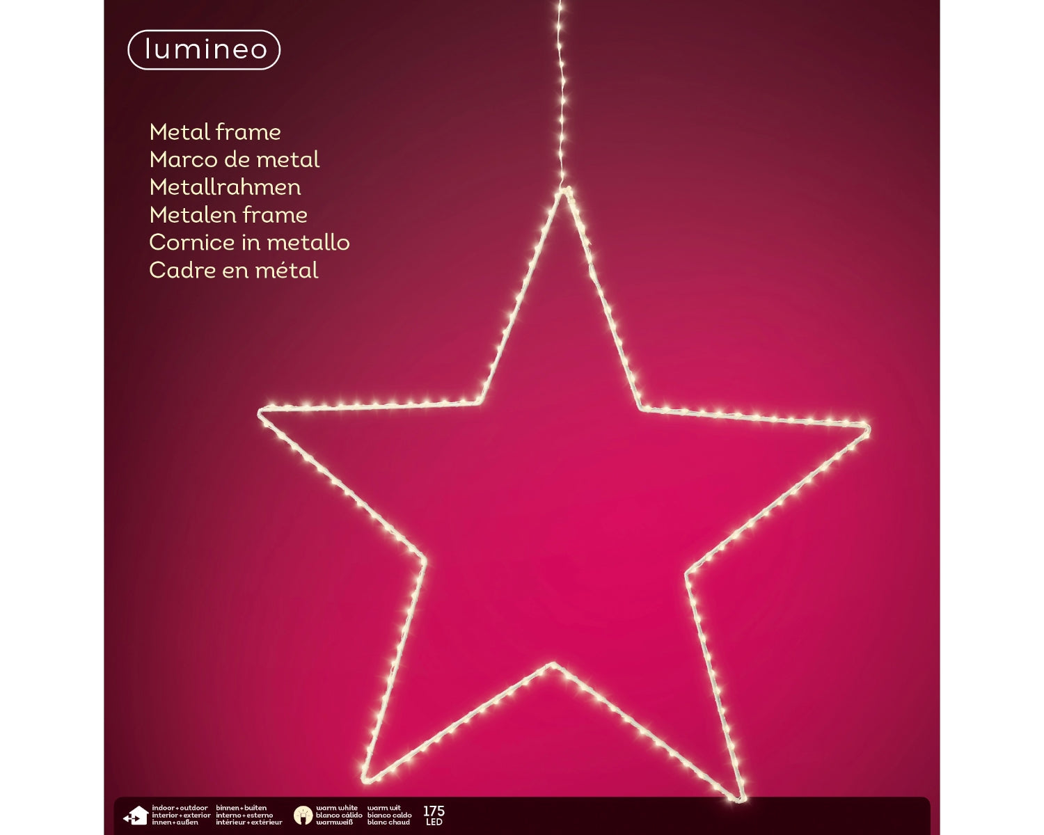 Lumineo Micro LED Rahmenbeleuchtung Stern 58 cm